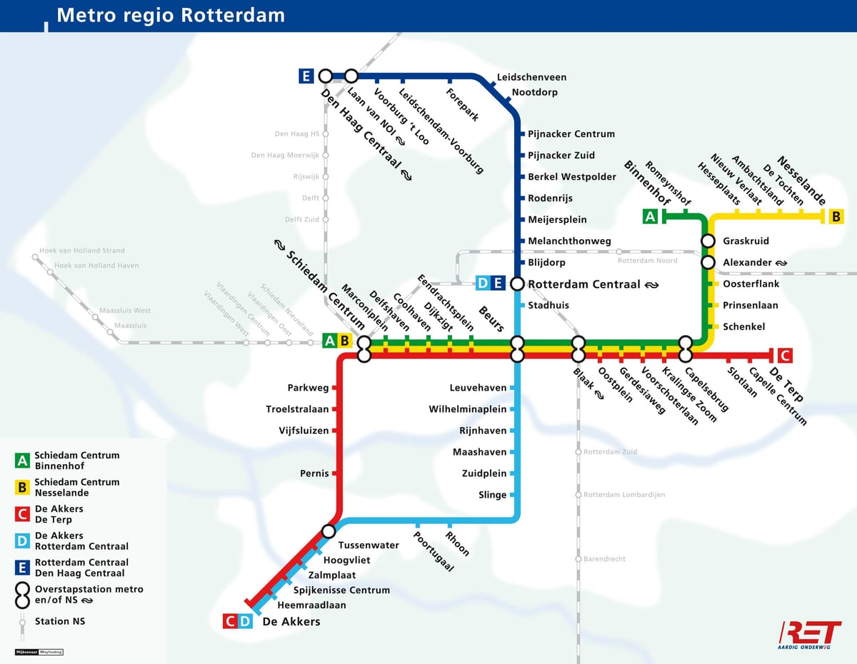 die den haag metro kaart
